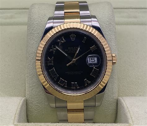 black dial rolex gold|rolex datejust 41mm black.